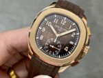 Fake Patek Philippe Replica Watch Aquanaut Chronograph Rose Gold Brown Dial 5968R-001 GRF(1:1 replica) - Image 3