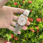 Rolex DateJust Replica Watch Demi Pink Dial EW Factory 41mm - Image 3