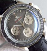 Replica Omega Speedmaster Apollo 17 40th anniversary Gray Dial Leather Strap Manual Winding - Image 3