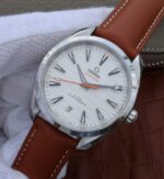 Replica Omega XF Aqua Terra Master White Textured Dial Orange Hands Leather A8900 - Image 2