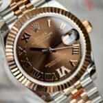 Rolex Rep 11 Watch DateJust Women s Gold Wrapped Chocolate Dial Roman Numerals GM Factory 31mm - Image 3