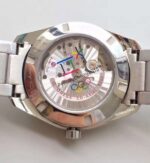 Replica Omega XF Seamaster CO-AXIAL Master PyeongChang 2018 Black Dial SS Bracelet A8500 - Image 6