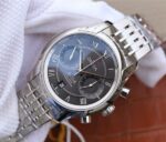 Replica Omega OMF De Ville Chronograph 42mm Black Dial SS Bracelet A9300 - Image 2