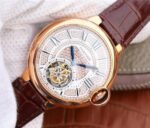 Replica Cartier Ballon Bleu de Cartier Tourbillon RG Leather Strap Diamonds Dial - Image 2