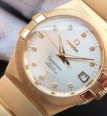 Replica Omega V6 Constellation YG White Dial Diamonds Markers YG Bracelet A2500 - Image 2