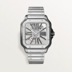 fake cartier watch Santos skeleton large model Manufacture mechanical movement with manual winding caliber(1:1 replica) - Image 2