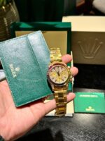 Rolex Daytona 116598RBOW Refined Moissanite   Synthentic Gemstone 18K Gold Wrapped 40mm - Image 2
