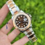 Rolex Replica Watch Yacht-Master Chocolate Dial Demi Strap EW Factory 40mm - Image 2