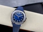 Fake Patek Philippe Replica Watch Aquanaut ??Jumbo?? White Gold Blue Dial 5168G-001 3KF(1:1 replica) - Image 4