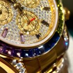 Rolex Daytona 116598RBOW Refined Moissanite   Synthentic Gemstone 18K Gold Wrapped 40mm - Image 8