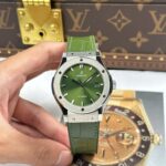 Hublot Classic Fusion Titanium Fake Watches Green Dial Weight 84 Grams Super Light JJZ Factory 42mm