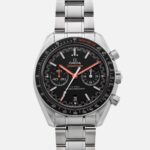 Speedmaster Racing Co-Axial Master Chronometer Chronograph 44.25mm Black Dial With Orange Accents On Bracelet(1:1 replica)