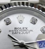 Replica Rolex DateJust 28mm Fluted Bezel White Dial Diamonds Markers Bracelet A2236 - Image 9