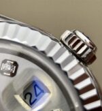 Replica Rolex DateJust 28mm Fluted Bezel White Dial Diamonds Markers Bracelet A2236 - Image 11