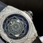 Hublot Replica 1:1 Watch Big Bang Sang Bleu Titanium With Full Stone 44mm - Image 6