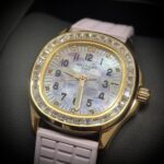 Patek Philippe Aquanaut 5072R Women Pink Rose Gold Plated Rep 11 Watch PPF 35.6mm - Image 3