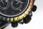 Rolex Daytona Blaken with Black DLC Coating – Modified Rainbow Diamond – Black(1:1 replica) - Image 5
