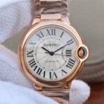 Replica Cartier Ballon Bleu 36mm RG White Textured Dial RG Bracelet