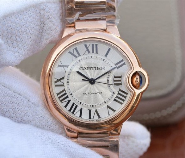 C8DD393D-9D46-F857-64F1-F849A84190C1.jpg Replica Cartier Ballon Bleu 36mm RG White Textured Dial RG Bracelet - Image 1