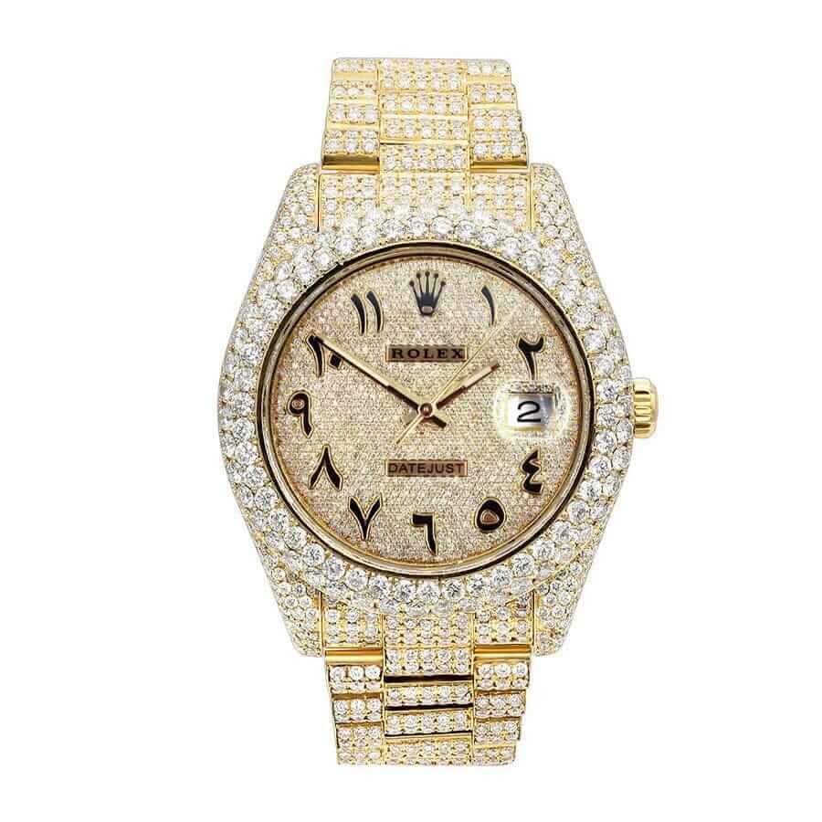 C9129643-BE9E-8C42-3458-EC44D6C89765.jpg Rolex Arabic Dial Iced Out 116300 Replica - Image 1