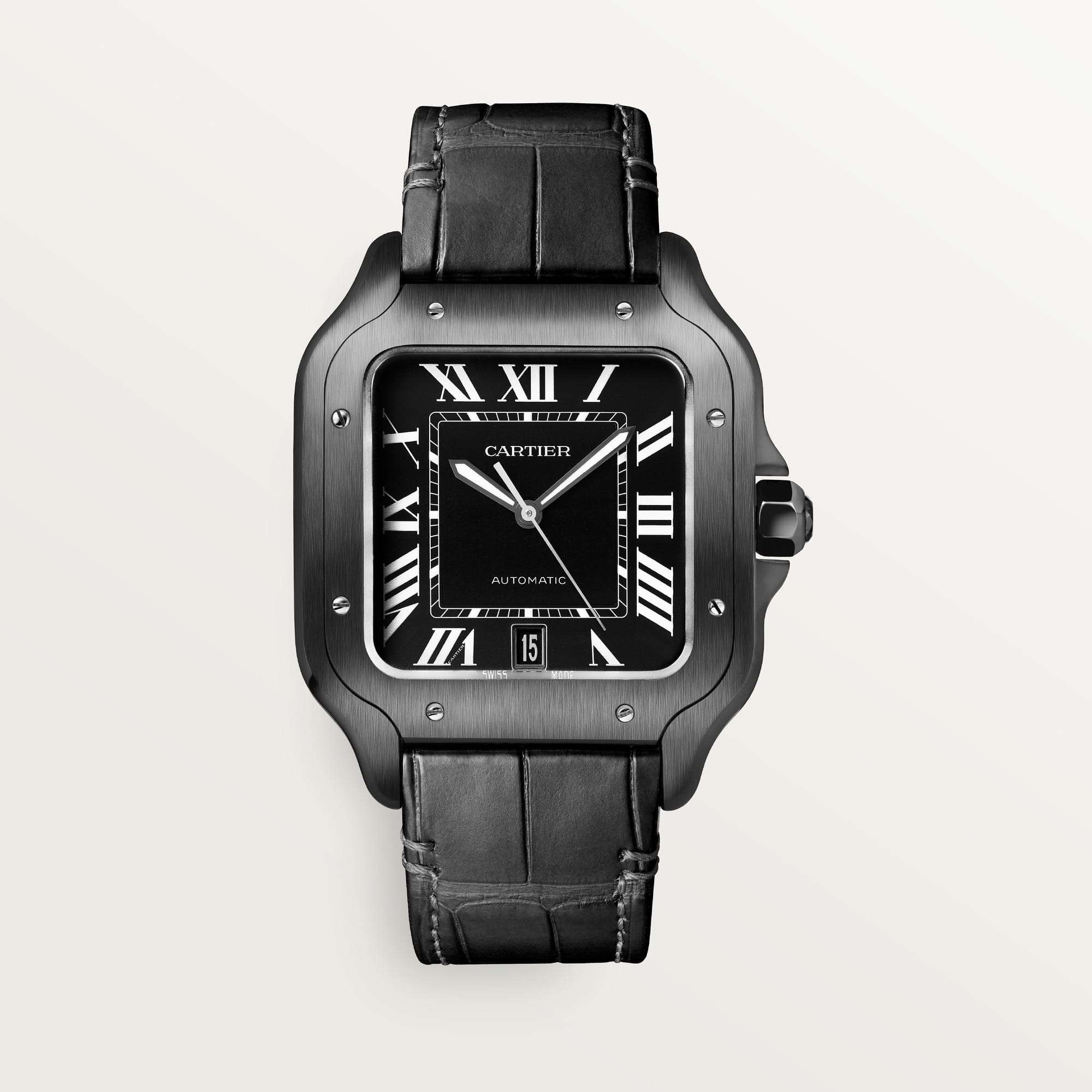 C9D95F2E-7F85-8444-0966-F04ECAC23E03.jpg Santos de fake cartier watch large model Manufacture mechanical movement with automatic winding(1:1 replica) - Image 1