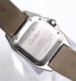 Replica Cartier V6 Santos 100 W20126X8 36mm White Dial Black Leather Strap - Image 5