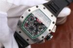 Replica Richard Mille RM011 Green Felipe Massa Dubai Limited Edition Black Rubber Strap A7750 - Image 2