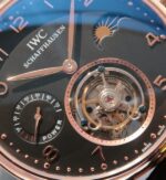 Replica IWC Portuguese Tourbillon Power Reserve RG Moonphase Black Dial - Image 3