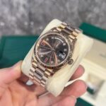 Rolex Replica 1:1 Watch Day-Date Chocolate Dial With Ruby Numbers 36/40mm - Image 3