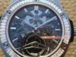 Replica Hublot Classic Fusion Tourbillon 42mm TF Skeleton Dial Black Gummy Strap A23J - Image 6