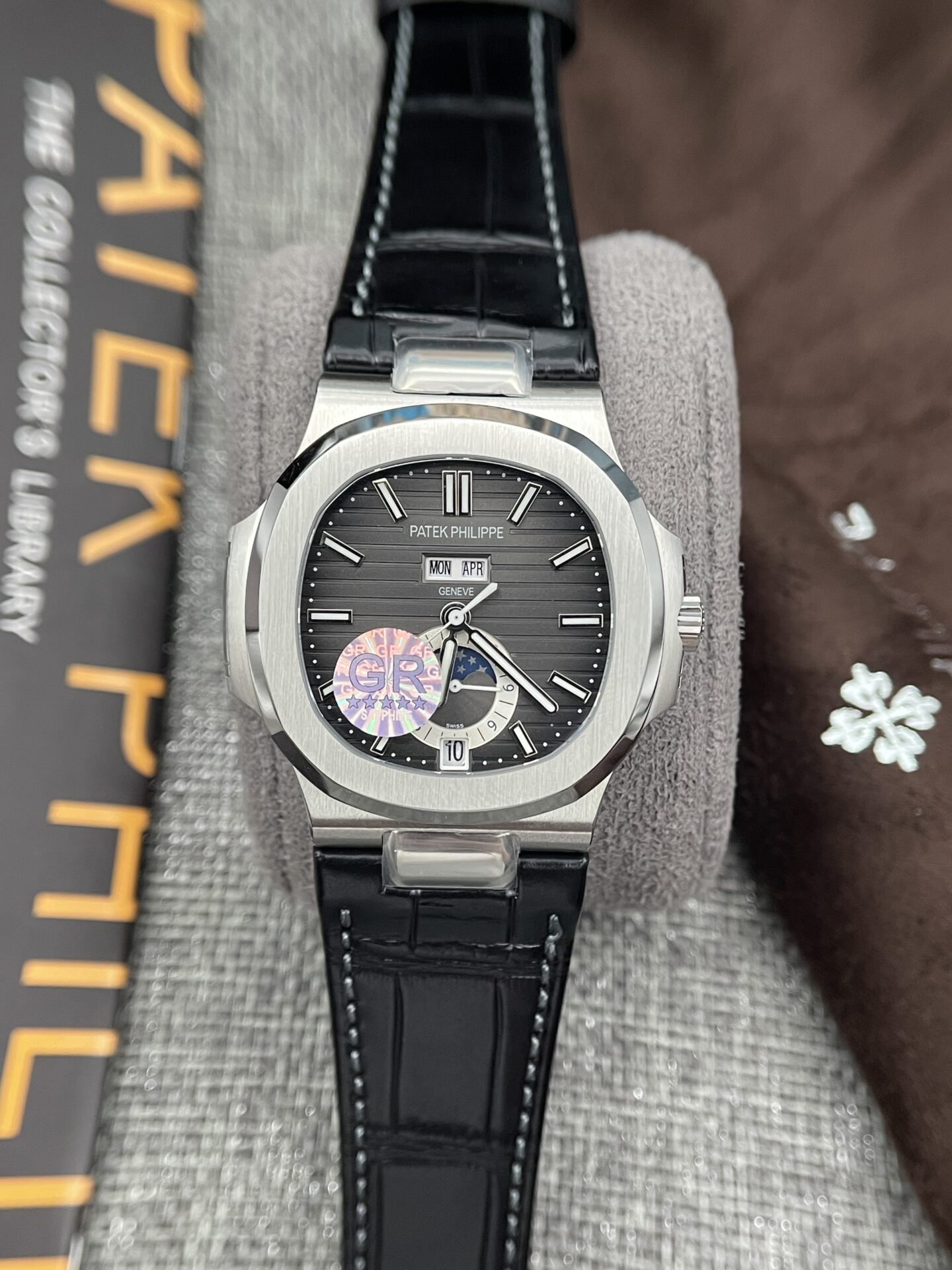 CB58AB65-8D06-EB8E-7352-4BE968E33C06.jpg Patek Philippe Nautilus 5726 Replica Watch Gray Dial GRF 40.5mm - Image 1