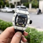 Richard Mille Replica Watch RM052 Tourbillon Skull Carbon Rubber Strap 43mm - Image 2