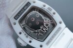 Replica Richard Mille RM052 White Ceramic Diamonds Skull Dial White Rubber Strap MIYOTA8215 - Image 5