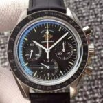 Replica Omega Speedmaster MoonWatch 1957 Black Dia Leathe Manual Winding