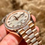 Rolex Best Replica Watch Day-Date Dial Mother Of Pearl Custom Gold Wrapped GMF 40mm - Image 8