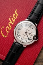 Cartier Replica Watch Ballon Bleu Men s White Dial Leather Strap 42mm - Image 3