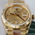 Rolex Day-Date M128238 Copies Watch Yellow Dial Weight 159Gram QF Factory 36mm - Image 4