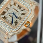 Cartier Santos Men s Full Diamond Replica Watch Highest Quality 39.8mm - Image 3