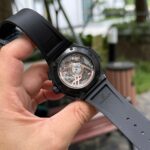 Hublot Knock Off Watches Big Bang 20th Anniversary Chronograph Ceramic All Black BBA Factory 43mm - Image 9