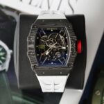 Richard Mille RM35-02 Knock Off Watches Carbon Super Light Rubber Strap Red ZF Factoy 44mm