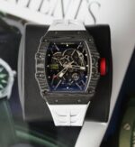 Richard Mille RM35-02 Knock Off Watches Carbon Super Light Rubber Strap Red ZF Factoy 44mm