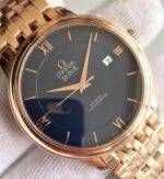 Replica Omega MK De Ville 39.5mm Blue Dial RG Case SS Bracelet A2824 - Image 3