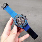 Hublot Big Bang Unico Blue Carbon Replica Watches Best Quality Fabric Strap 45mm - Image 2