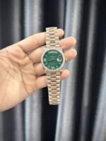 Rolex Best Replica Watch Day-Date 128235 Gold Wrapped And Moissanite Diamond Custom 36mm - Image 4