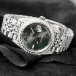 Rolex DateJust Best Copies Watch Dial Wimbledon Encrusted Moissanite Hong Kong 41mm - Image 3