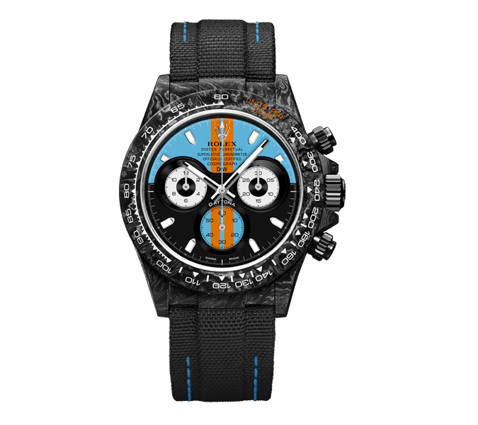 D1EF5A62-07CA-A525-617C-E9F98138A8DF.webp ROLEX Diw Daytona gt blue 40mm oyster black(1:1 replica) - Image 1