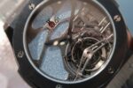 Replica Hublot Classic Fusion Tourbillon 45mm TF PVD Purple Skeleton Dial Black Gummy Strap A23J - Image 2