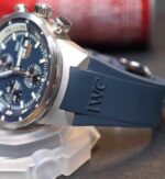 Replica IWC Aquatimer Chronograph Cousteau Divers Blue Dial - Image 5