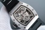 Replica Richard Mille RM057 Dragon Phoenix SS Case Silver Dragon Dial Black Rubber Strap - Image 4