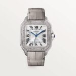 fake cartier watch Santos medium model Manufacture mechanical movement with automatic winding caliber 1847(1:1 replica) - Image 4